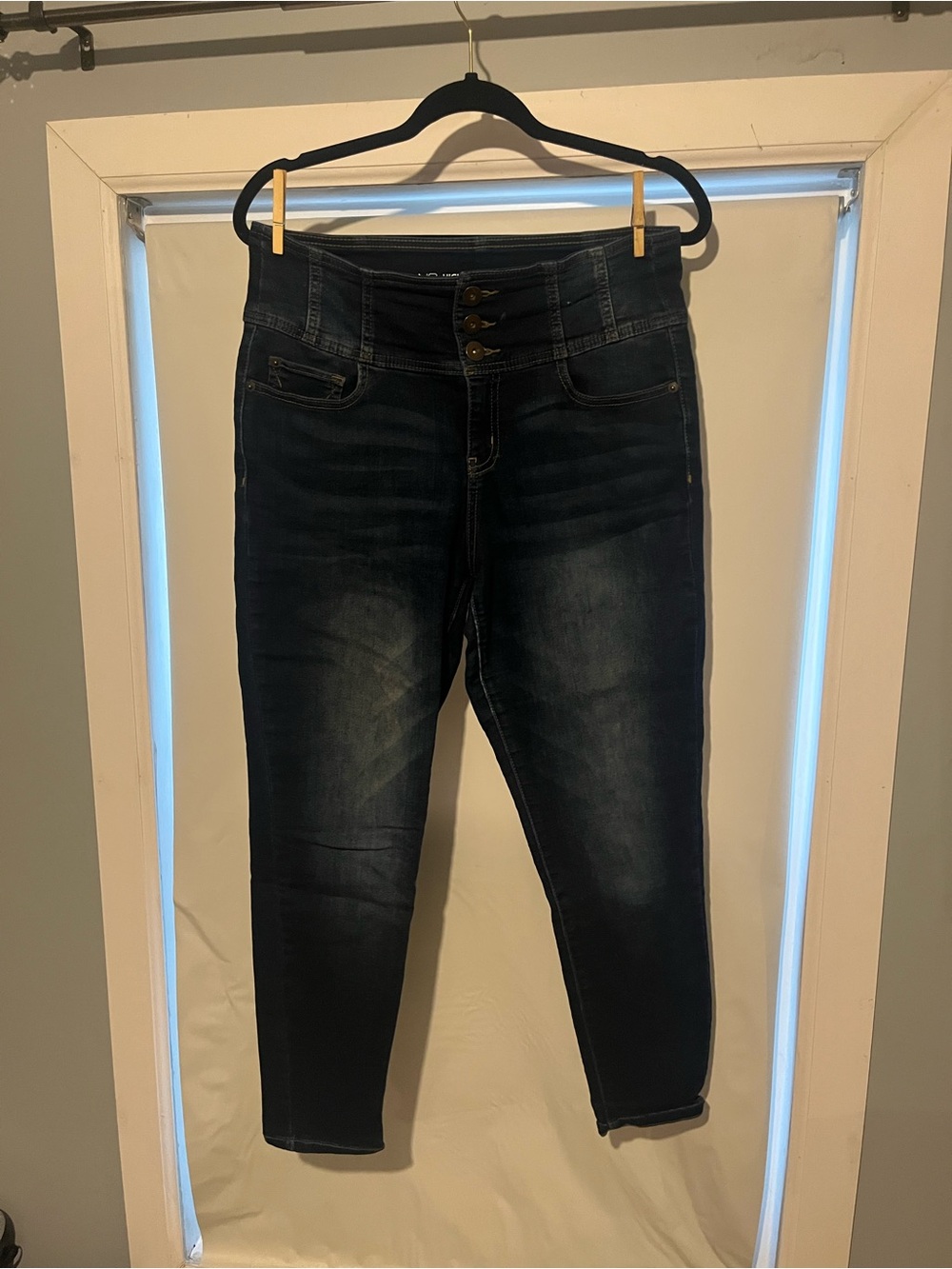 NOBO Dark Blue High-Rise Slim Jeggings size 13 stretch